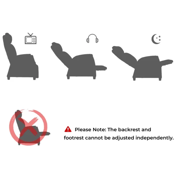 Outdoor Recliner with Independent Adjustable Back and Footrest, Air Pump 150° Lay Flat Chair With Olefin Cushion Flip-Up Table - Image 3